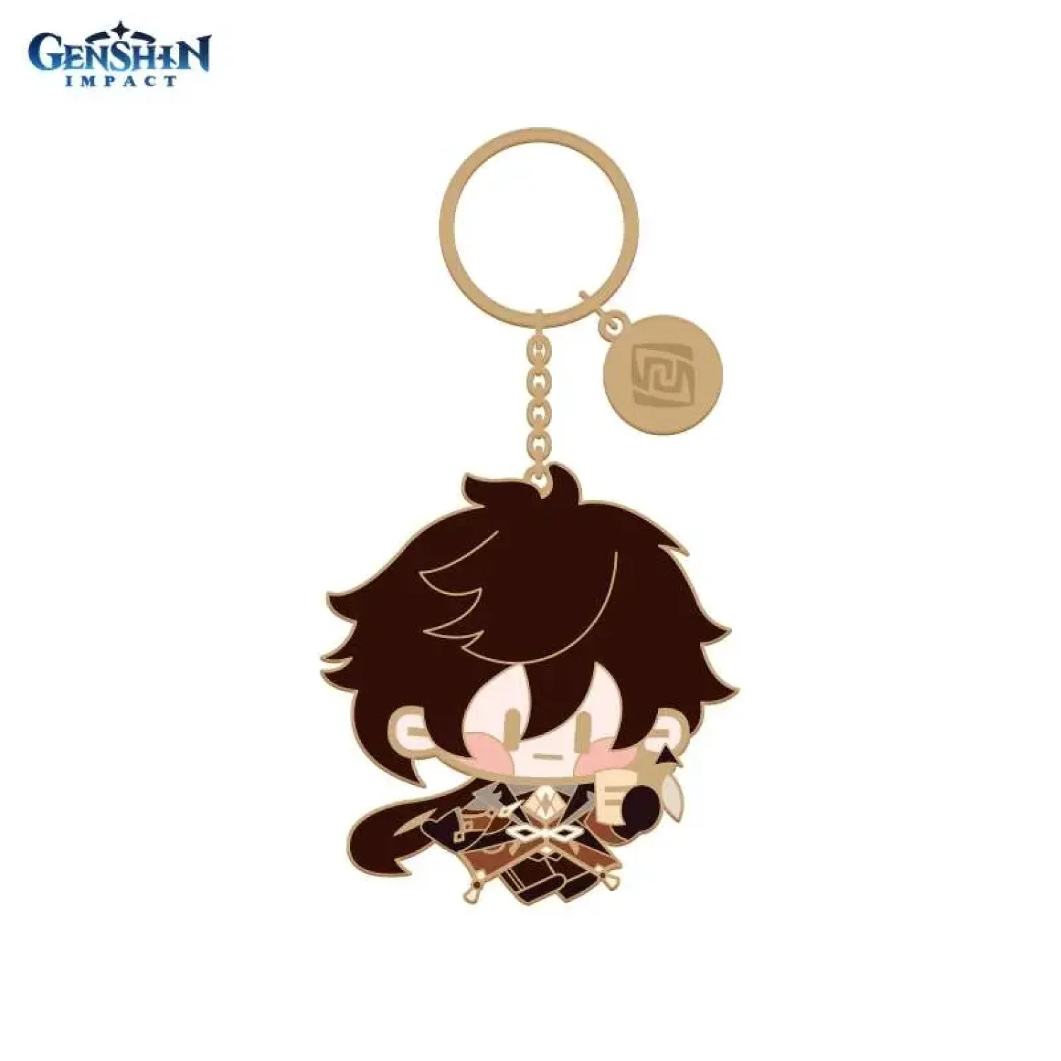 Брелок металлический Chibi Character Metal Keychain Zhongli 6974096530380