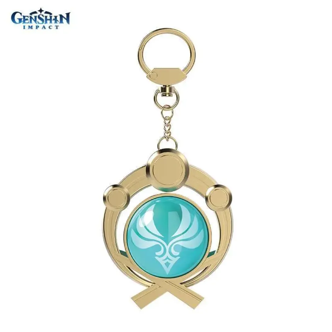 Брелок металлический Genshin Impact Inazuma Wind Eye of God 6942421100775