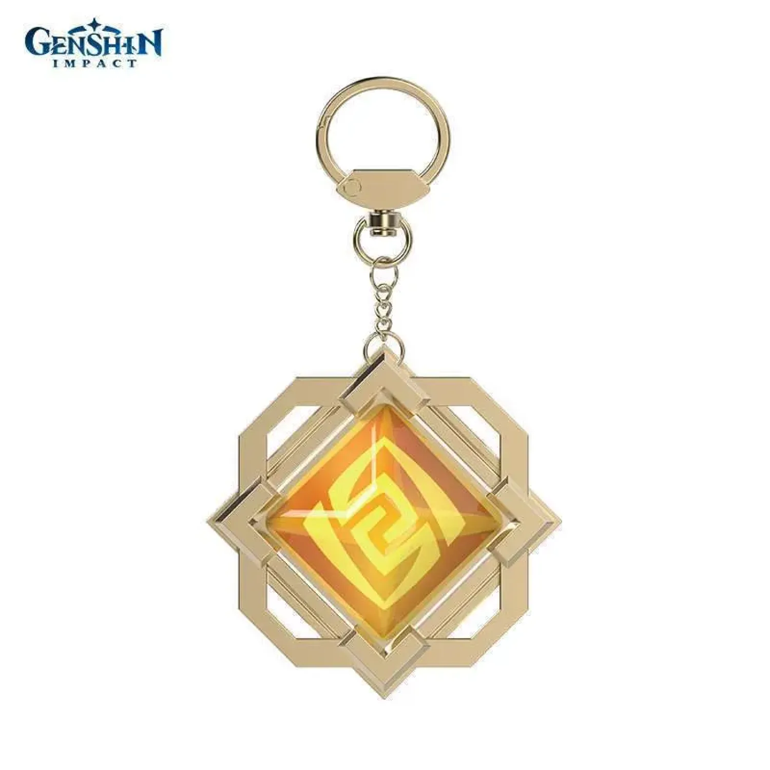 Брелок металлический Genshin Impact Liyue Rock Eye of God 6976068147541