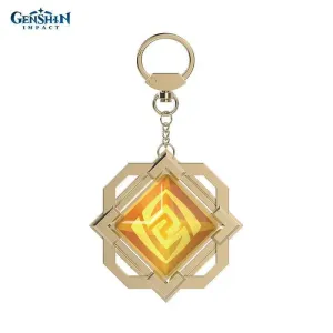 Брелок металлический Genshin Impact Liyue Rock Eye of God 6976068147541