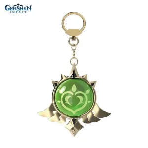 Брелок металлический Genshin Impact Mondstadt Grass Eye of God Pendant 6942421100669