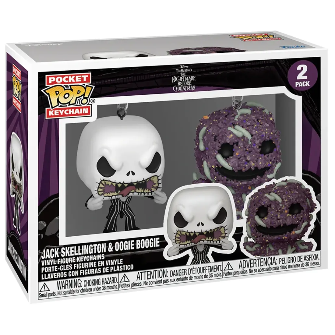 Набор брелоков Funko Pocket POP! Disney TNBC Jack Skellington & Oogie Boogie 2PK 82402