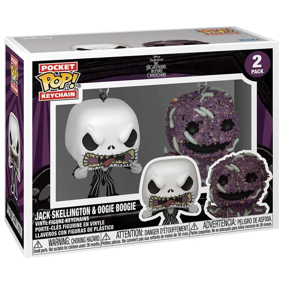 Набор брелоков Funko Pocket POP! Disney TNBC Jack Skellington & Oogie Boogie 2PK 82402