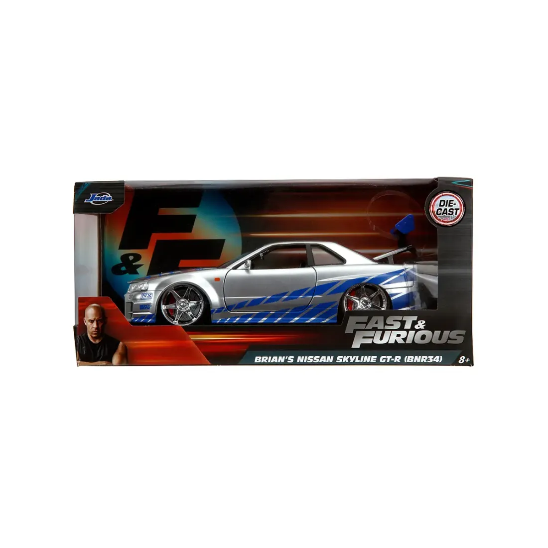 Модель Машинки Форсаж 1:24 FF 2003 Brian\'s Nissan Skyline GT-R (R34) 97158