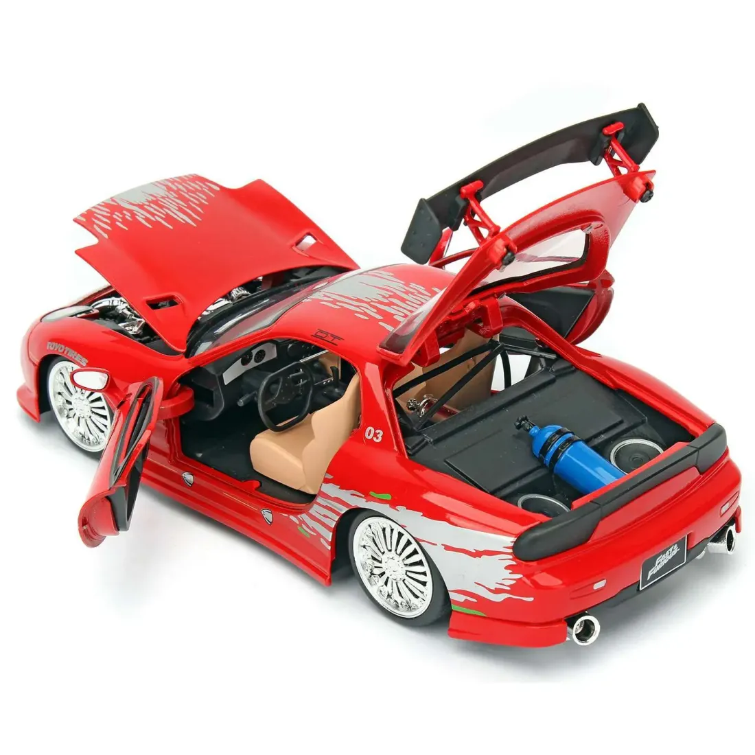 Модель Машинки Форсаж Dom\'s Mazda RX-7 1:24 Scale Die-Cast Vehicle 98338