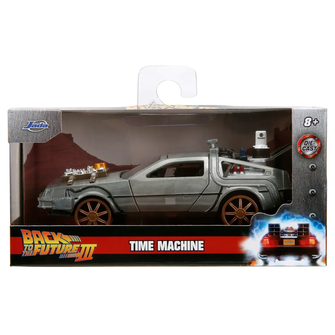 Модель Машинки Hollywood Rides 1:32 Назад в будущее Time Machine (Back To The Future-3) Railroad whe