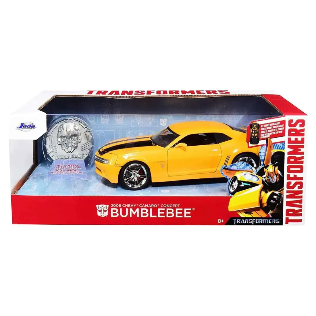 Модель Машинки 1:24 Transformers W/Collectible 2006 Chevrolet Camaro Concept-Bumblebee  080131098497