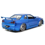 Модель Машинки Форсаж Brian\'s Nissan GTR Skyline R34 Blue 1:24 97173