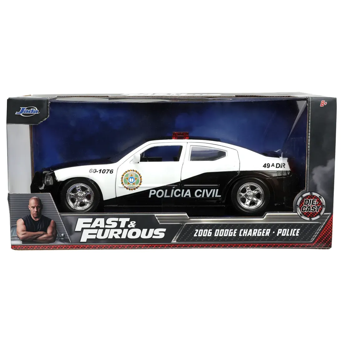 Модель Машинки Форсаж 1:24 2006 Dodge Charger, Fast 5, Police Car 0801310336656