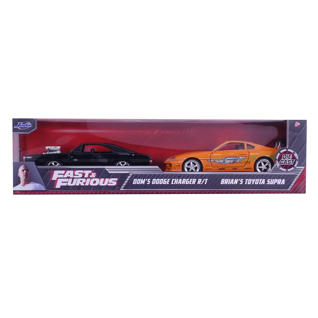 Набор модель машинок Форсаж 1:32 FF 1970 Dodge Charger 1995 Toyota Supra-Orange 31981