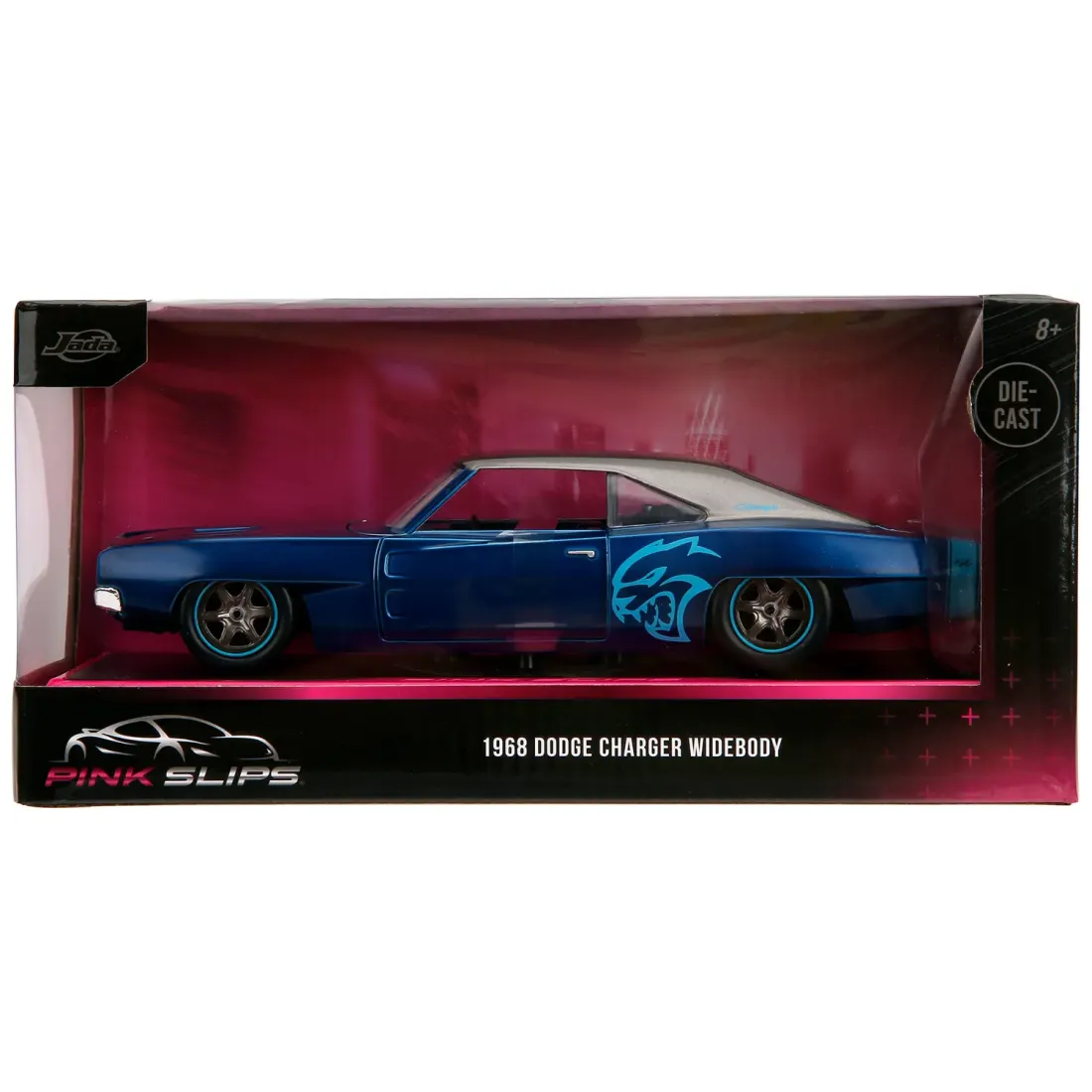 Модель Машинки 1:24 Pink Slips 1968 Dodge Charger Widebody 36009