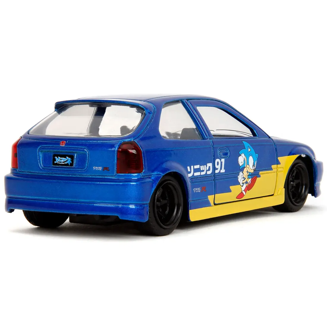 Модель Машинки Hollywood Rides 1:32 Sonic the Hedgehog 1997 Honda Civic Type-R 354B2