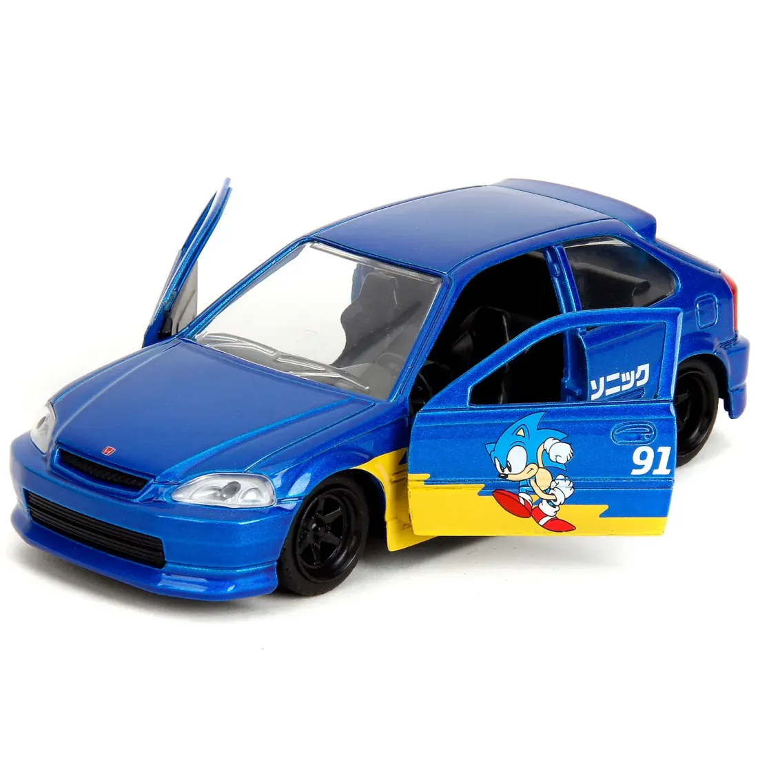 Модель Машинки Hollywood Rides 1:32 Sonic the Hedgehog 1997 Honda Civic Type-R 354B2