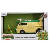 Модель Машинки Hollywood Rides 1:24 с Фигуркой 2.75"  Черепашки-ниндзя HWR Party Wagon 34529