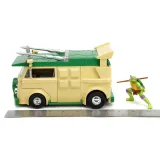 Модель Машинки Hollywood Rides 1:24 с Фигуркой 2.75"  Черепашки-ниндзя HWR Party Wagon 34529