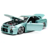 Модель Машинки Форсаж 1:24 FF 2002 Brian\'s Nissan Skyline Gtr R34 1:24 32608