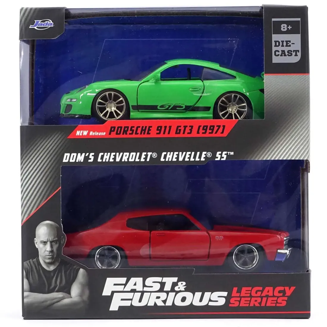 Набор модель машинок Форсаж 1:32 FF  Porsche 911 GT3 RS 997 1970 Chevrolet Chevelle SS 35692