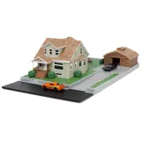 Диорама машинки 1.65" Hollywood Rides Nano HWR Форсаж Dom\'s house (Диорама и 2 машинки) 36687