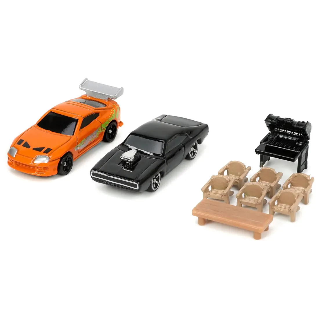 Диорама машинки 1.65" Hollywood Rides Nano HWR Форсаж Dom\'s house (Диорама и 2 машинки) 36687