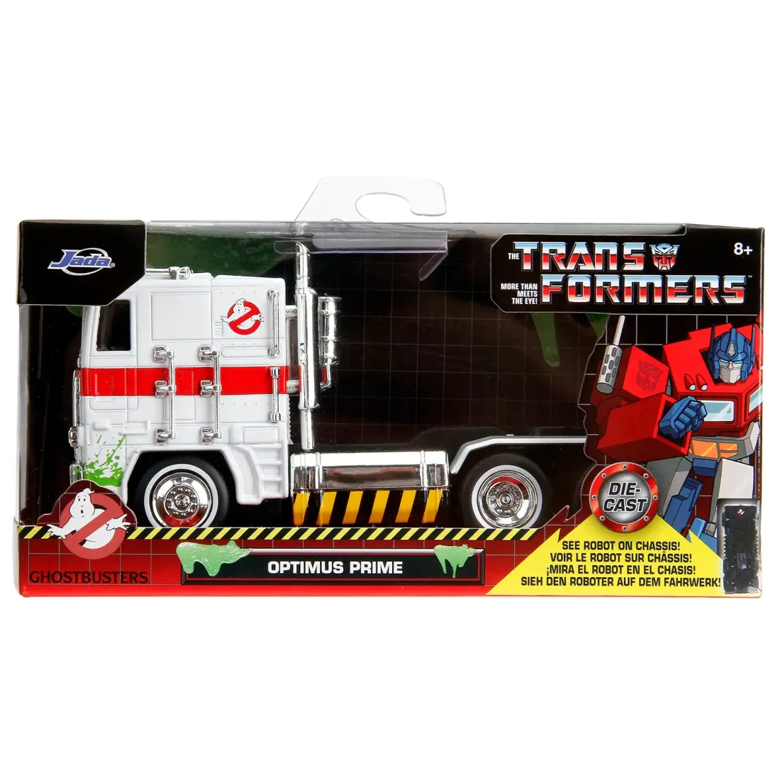 Модель Машинки Hollywood Rides 1:32 Трансформеры Transformers G1 x Ecto-1 Optimus Prime 58627