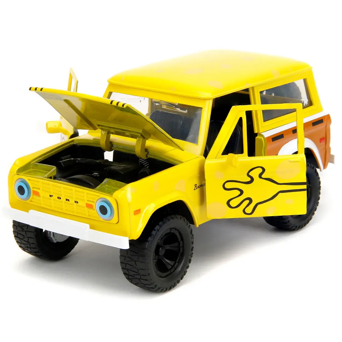 Модель Машинки Hollywood Rides 1:24 с Фигуркой 2.75" Губка Боб Spongebob with 1973 Ford Bronco 35467