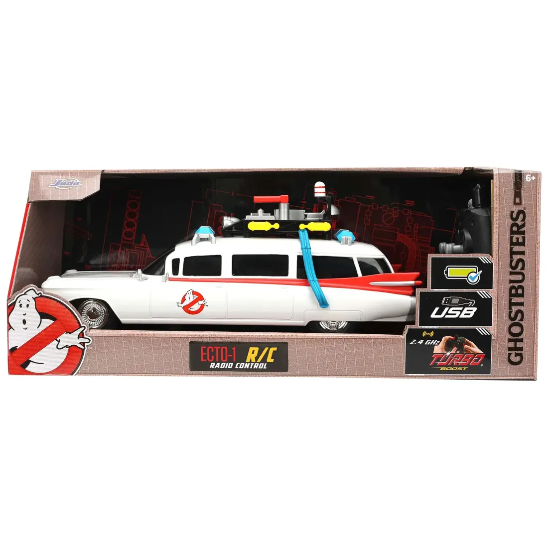 Модель Машинки Р/У Hollywood Rides 1:16 Охотники за привидениями Ghostbusters ECTO-1 36139