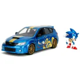 Модель Машинки Hollywood Rides 1:24 с Фигуркой 2.75" Соник Sonic 2012 Subaru Impreza WRX STI 35871