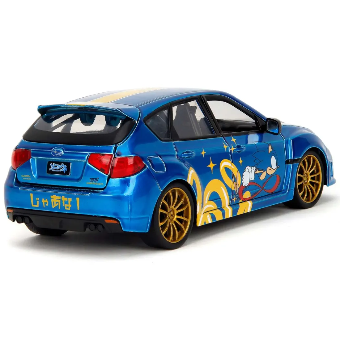 Модель Машинки Hollywood Rides 1:24 с Фигуркой 2.75" Соник Sonic 2012 Subaru Impreza WRX STI 35871