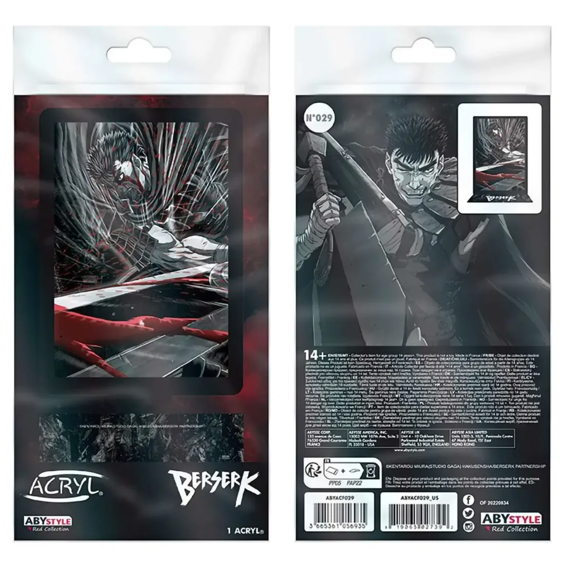 Акриловая фигурка Berserk Acryl Guts x2 ABYACF029