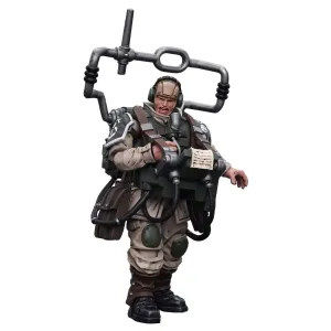 Фигурка Warhammer 40K Astra Militarum Cadian Command Squad Veteran with Master Vox 1:18