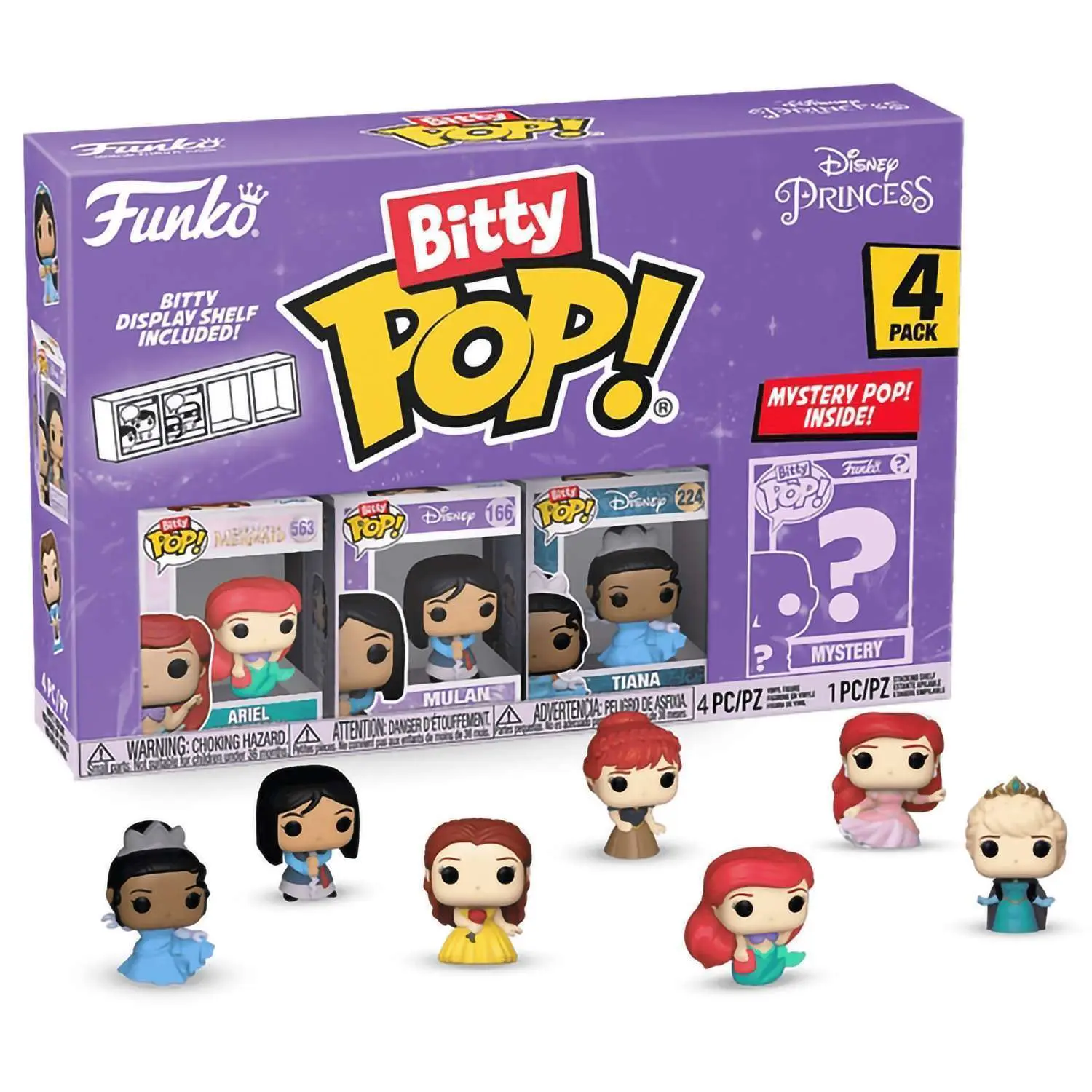 Фигурка Funko Bitty POP! Disney Princess S1 Ariel+Mulan+Teana+Mystery (1 of 4) 4PK 73027