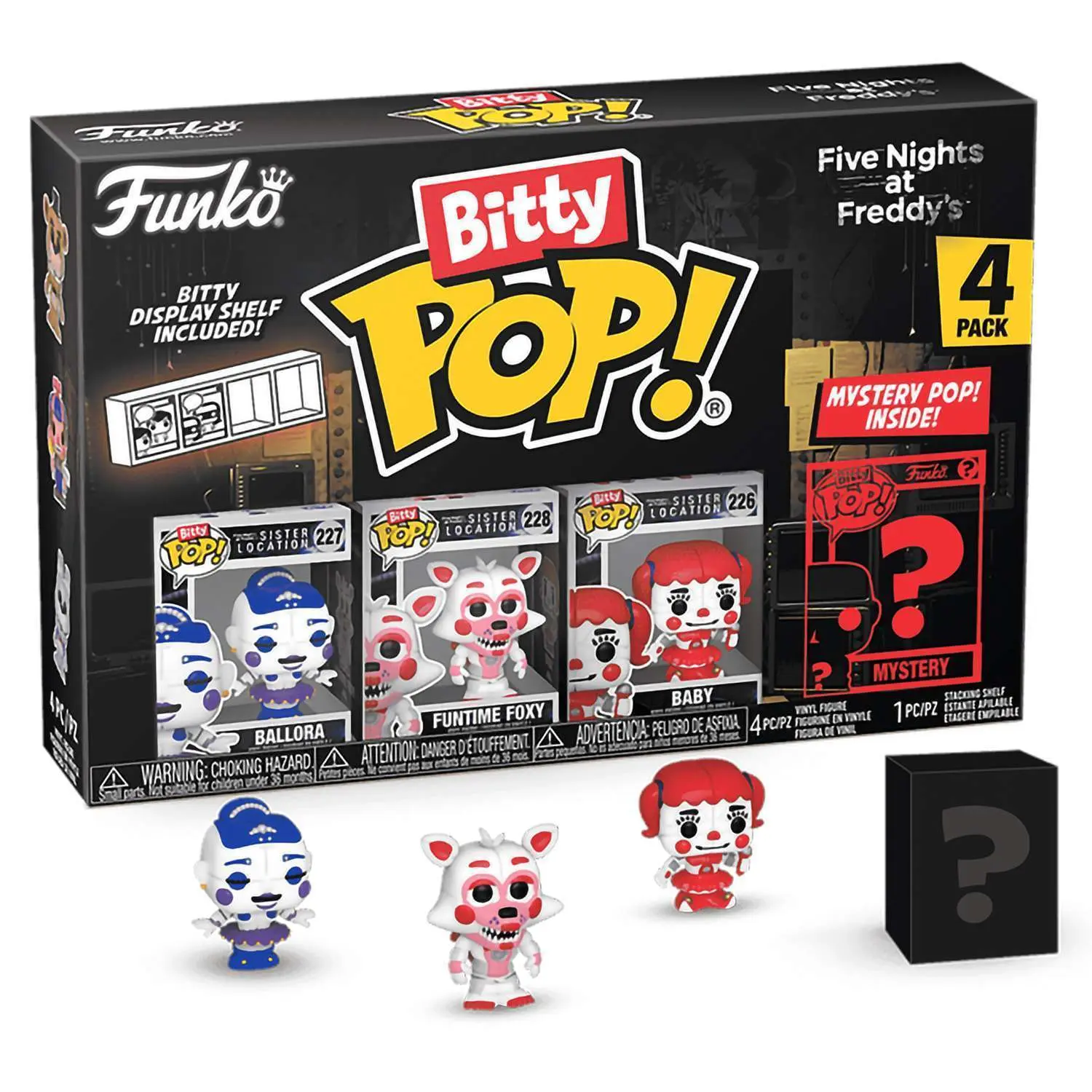 Фигурка Funko Bitty POP! ФНАФ Ballora+Funtime Foxy+Baby+?
