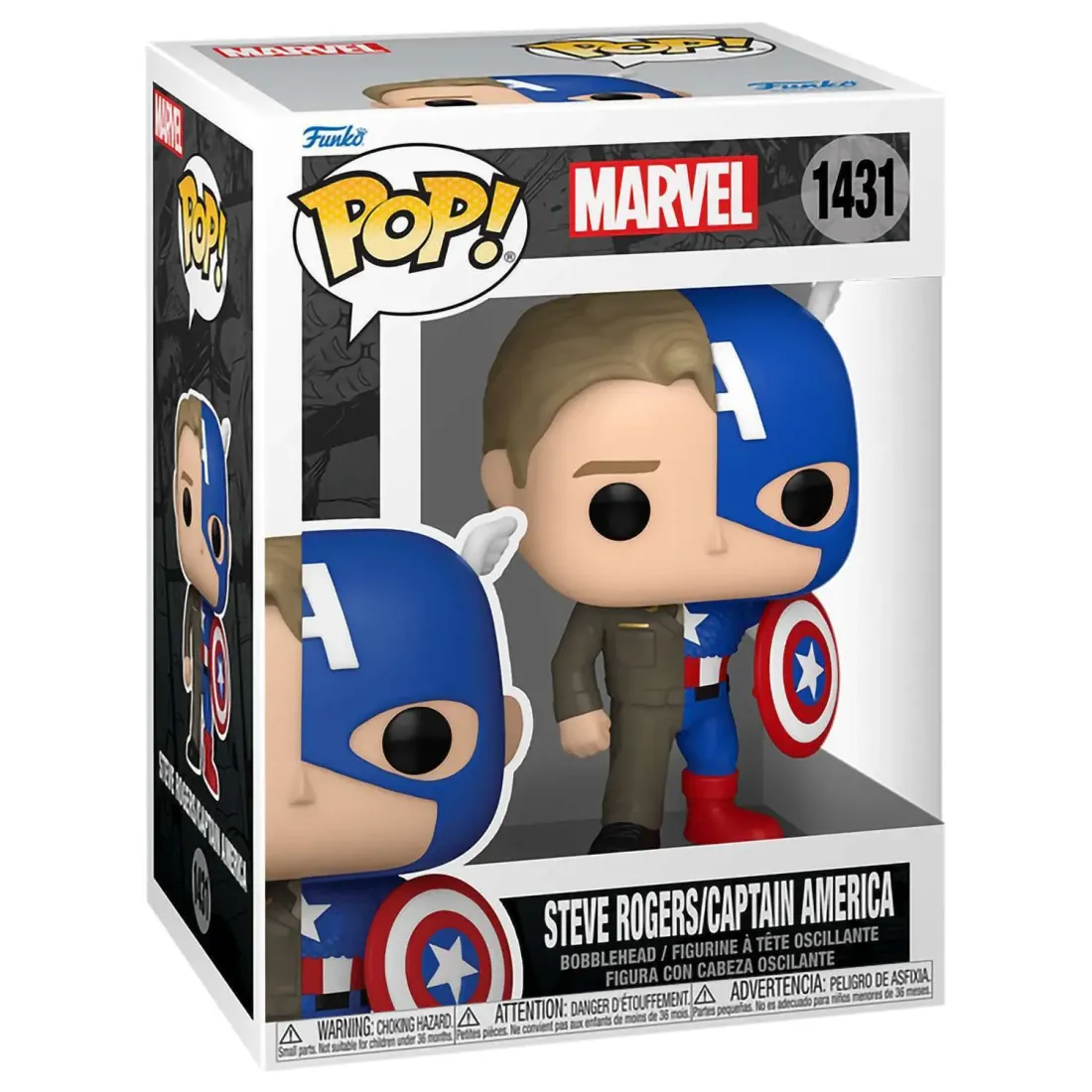 Фигурка Funko POP! Bobble Marvel Split Steve Rogers/Captain America (1431) 80891