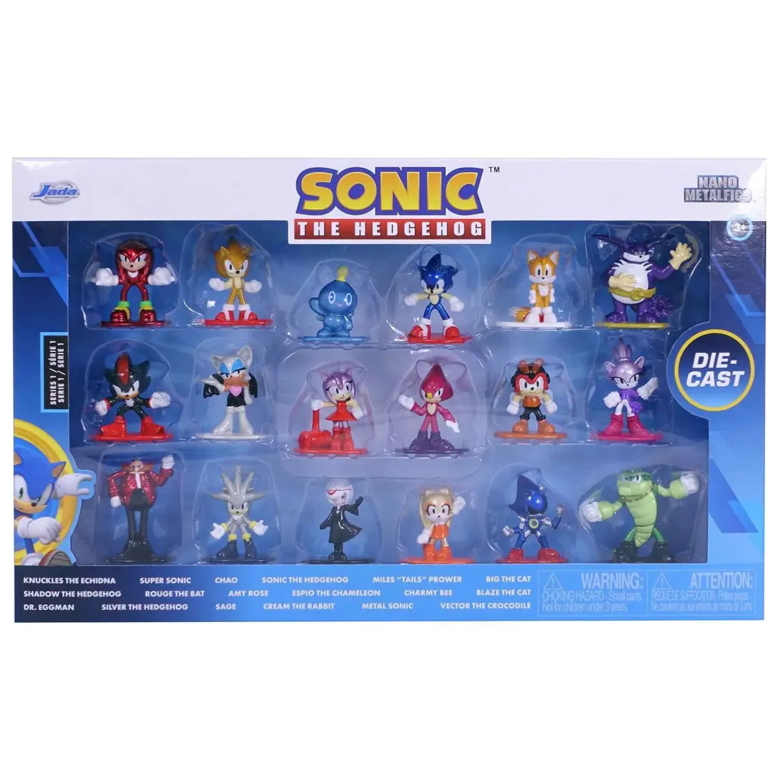 Набор фигурок Nano Соник Sonic The Hedgehog wave 1 4см (18 шт) 35642