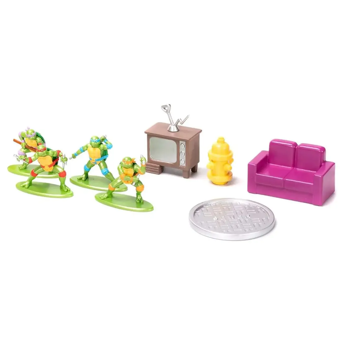 Набор фигурок Nano Черепашки-ниндзя Nanoscene 4шт 34679