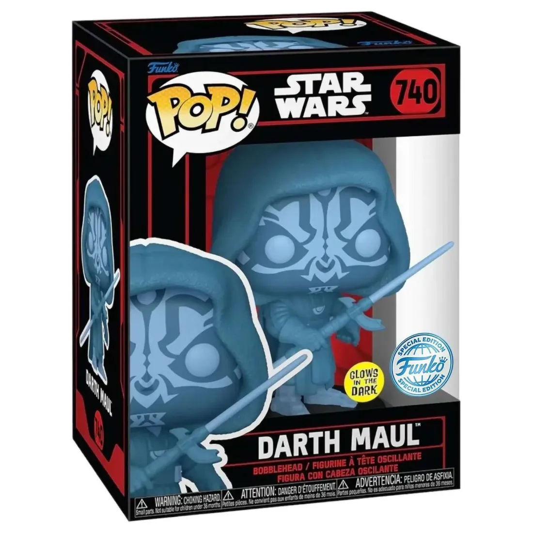Фигурка Funko POP! Bobble Star Wars Darkside Darth Maul (Hologram) (GW) (Exc) (740) 82771