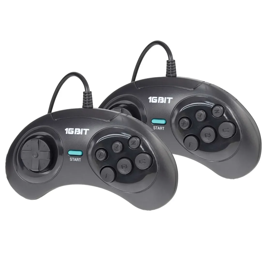 Retro Genesis Mix (8+16Bit) + 470 игр (AV кабель, 2 проводных джойстика)