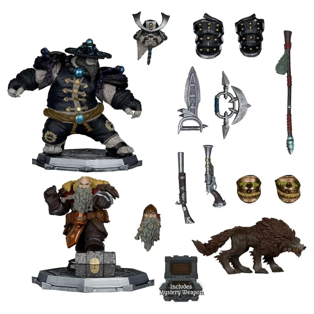 Фигурки McFarlane коллекционные World Of Warcraft Multipack Pandaren & Dwarf (Epic)(Gold Label) 15см