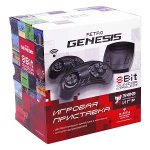 Retro Genesis 8 Bit Junior Wireless + 300 игр (AV кабель, 2 беспроводных джойстика)