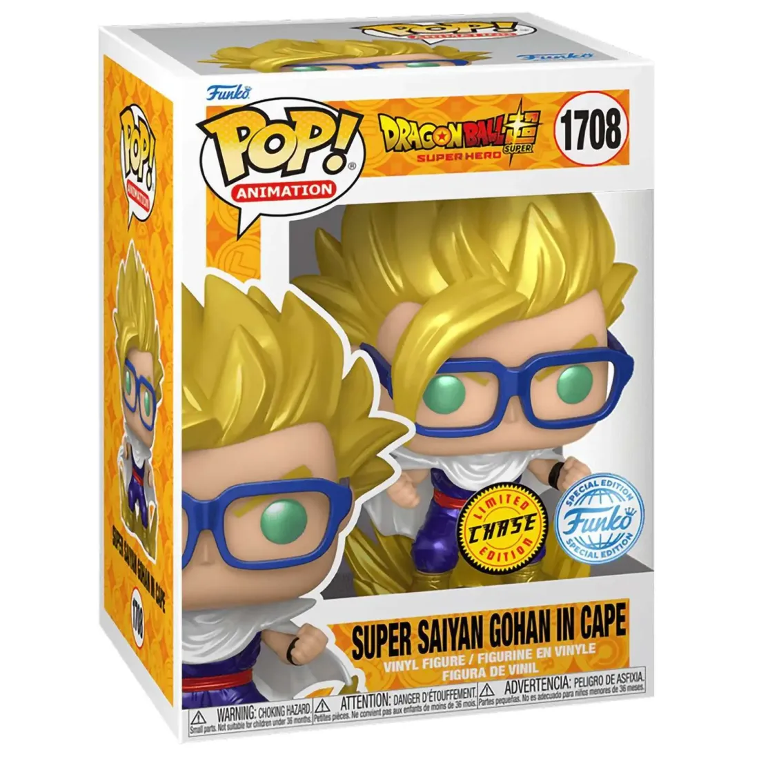 Фигурка Funko POP! Animation Dragon Ball Super Gohan in Cape w/(MT) Chase (Exc) (1708) 82464