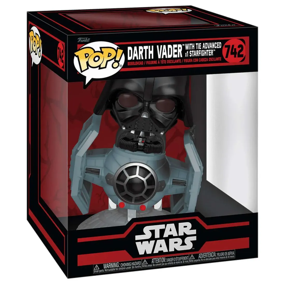 Фигурка Funko POP! Rides Bobble Star Wars Darth Vader with Tie Advanced x1 Starfighter (742) 80769