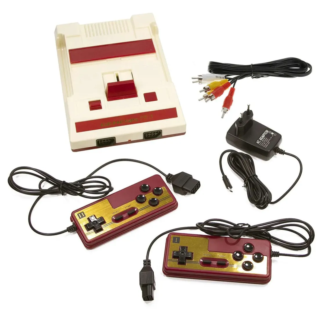 Retro Genesis 8 Bit Classic + 450 игр (AV кабель, 2 проводных джойстика)