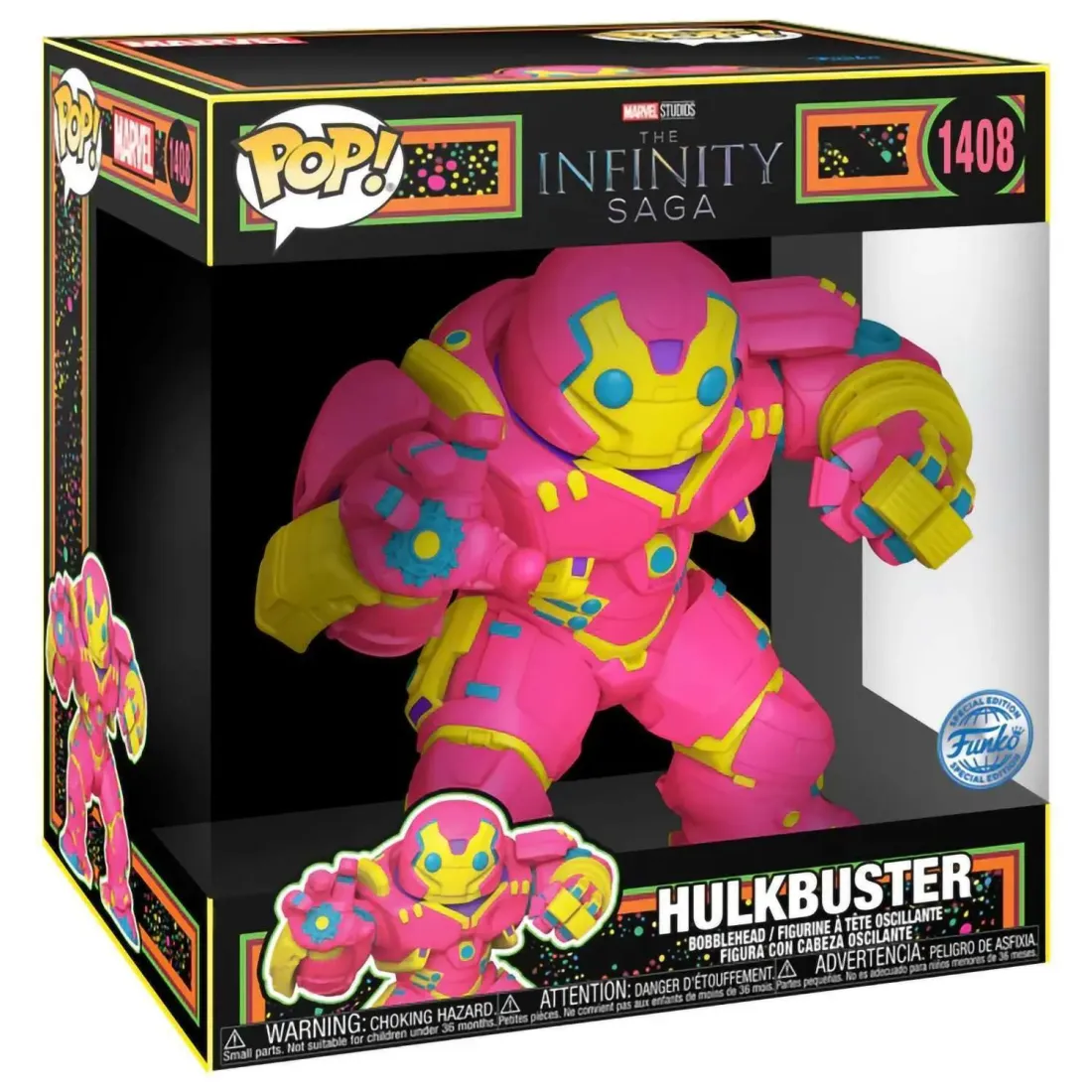 Фигурка Funko POP! Bobble Marvel Infinity Saga Hulkbuster (BLKLT) (Exc) 10" (1408) 82376