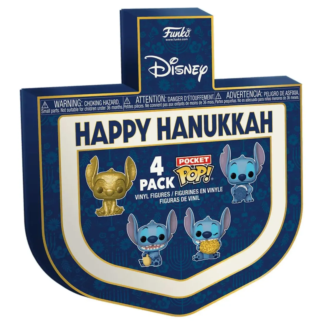 Набор подарочный Funko Pocket POP! Disney Lilo & Stitch Stitch Hanukkah Dreidel Box 4 фигурки 79952