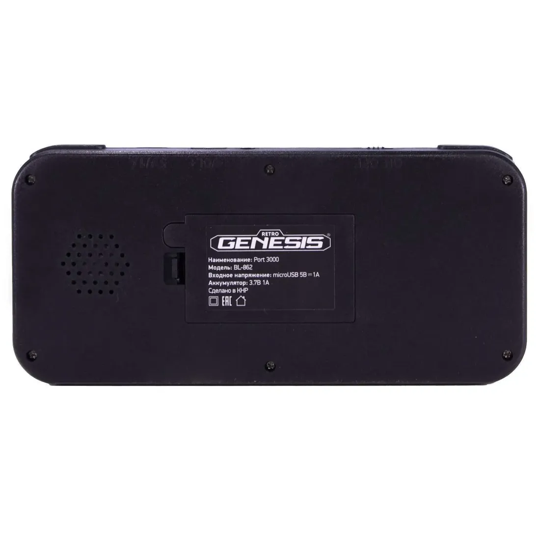 Retro Genesis Port 2000 (BL-862, 3,5 дюйма экран, 10 эмуляторов, черная, 3000+ игр, сохранения)