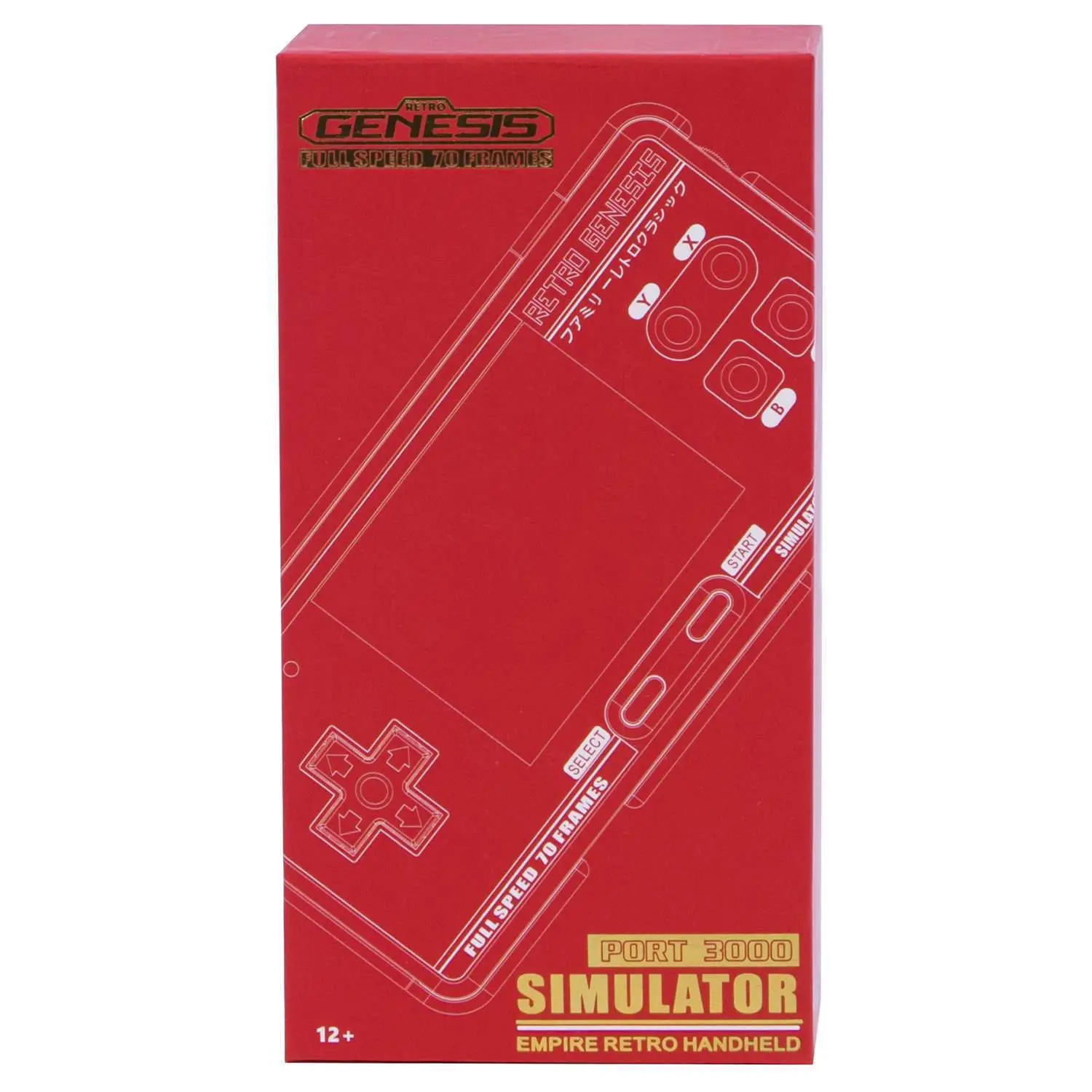 Retro Genesis Port 3000 (черно-красная, 10 эмуляторов, 4000+игр, 3.0 экран IPS,SD-карта, сохранения)