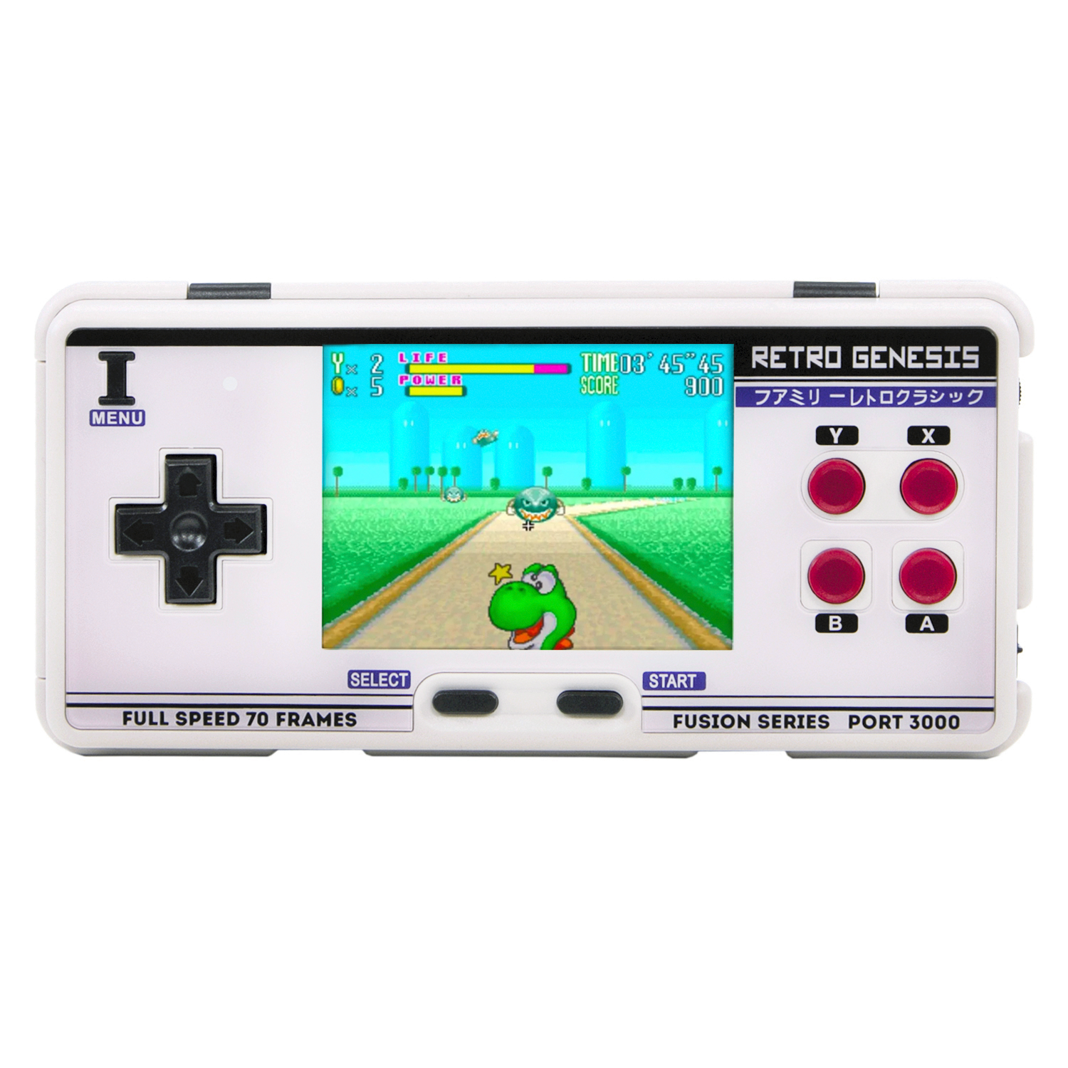 Retro Genesis Port 3000 (белый винтаж), 10 эмуляторов, 4000+игр, 3.0 экран IPS,SD-карта, сохранения)