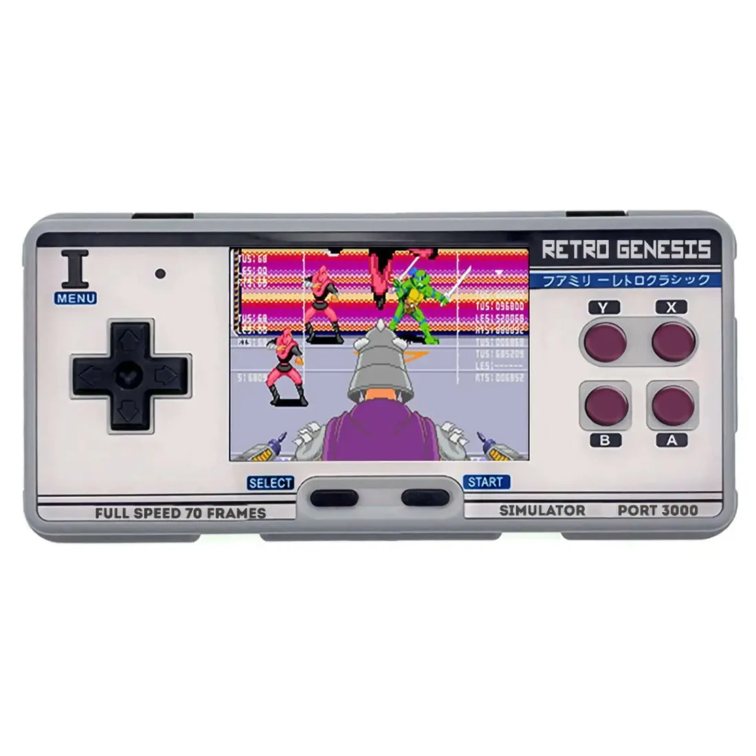 Retro Genesis Port 3000 (белый винтаж), 10 эмуляторов, 4000+игр, 3.0 экран IPS,SD-карта, сохранения)