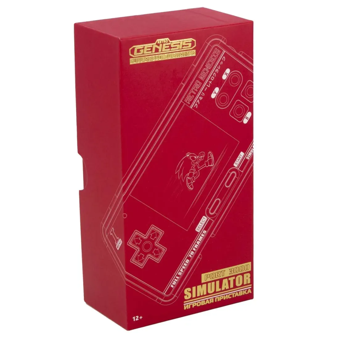 Retro Genesis Port 3000 (белый винтаж), 10 эмуляторов, 4000+игр, 3.0 экран IPS,SD-карта, сохранения)