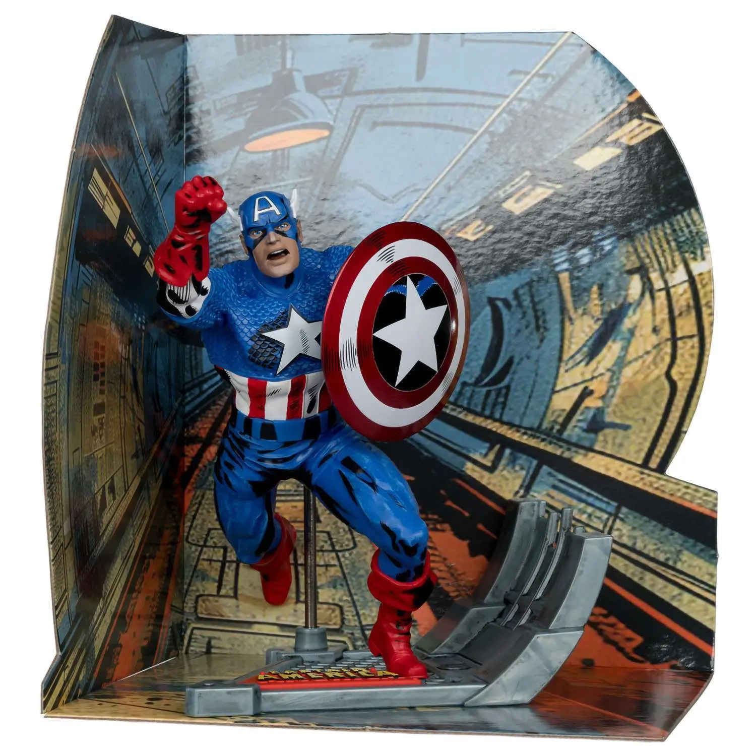 Фигурка Marvel Марвел Капитан Америка 1:10 Серия Обложки Комиксов (Captain America #100) 12см 147773